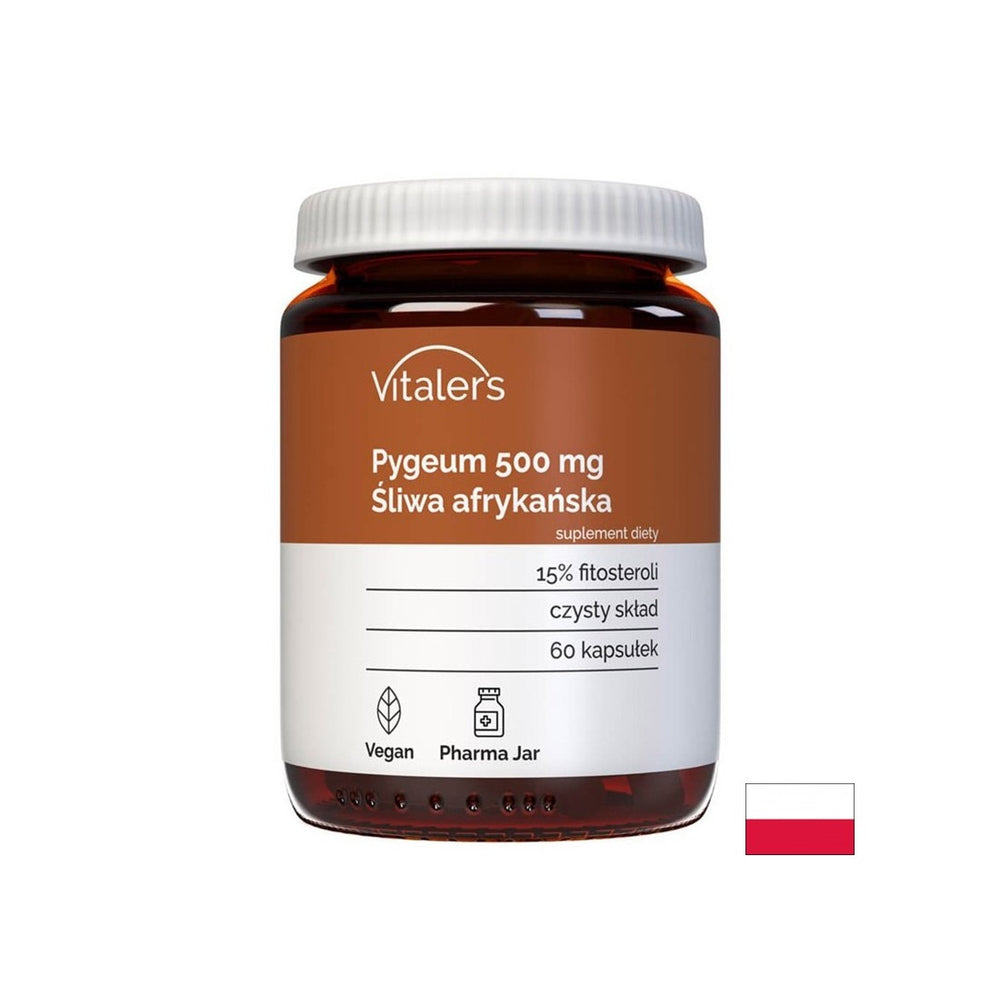 Prostate and urinary tract - Pygeum (African cherry), 500 mg x 60 capsules - Nutra Best Europe