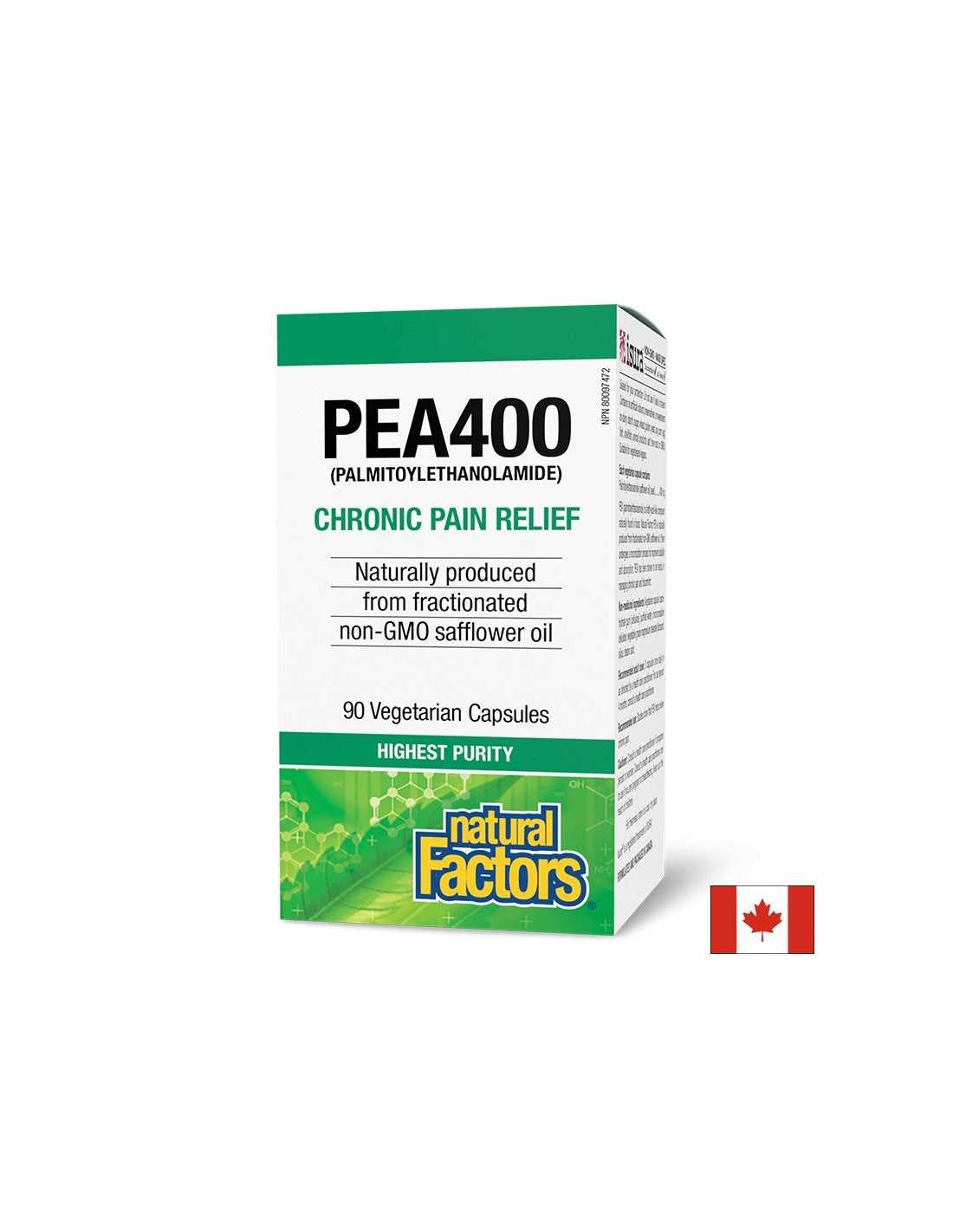 Anti-pain and inflammation - PEA (palmitoylethanolamide), 400 mg x 90 V capsules Natural Factors - Nutra Best Europe