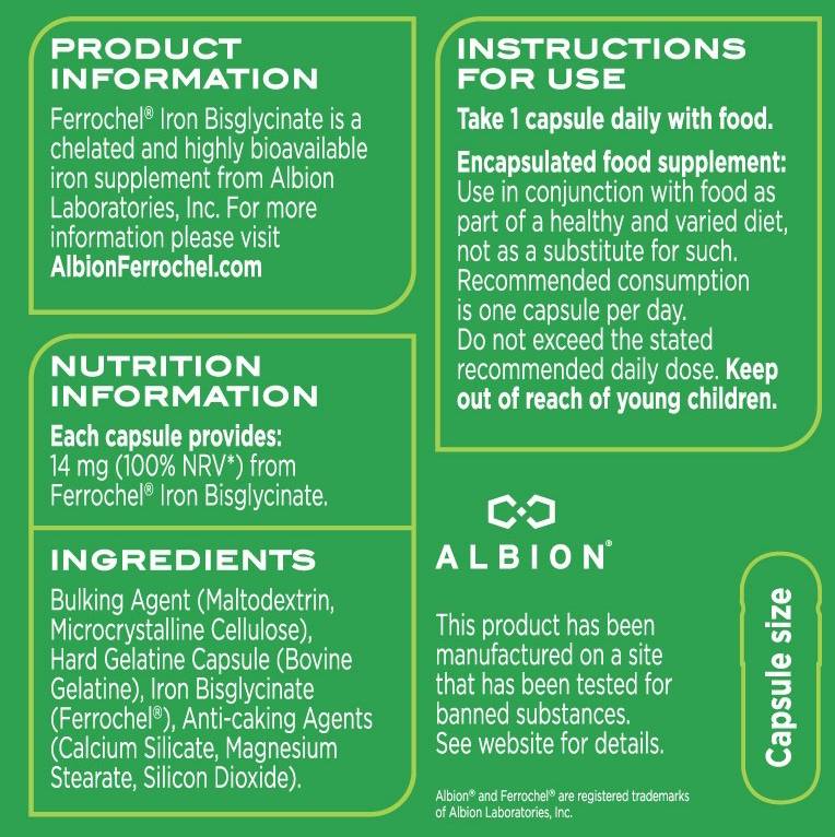 Ferrochel Iron Bisglycinate 14 mg - 120 capsules - Nutra Best Europe