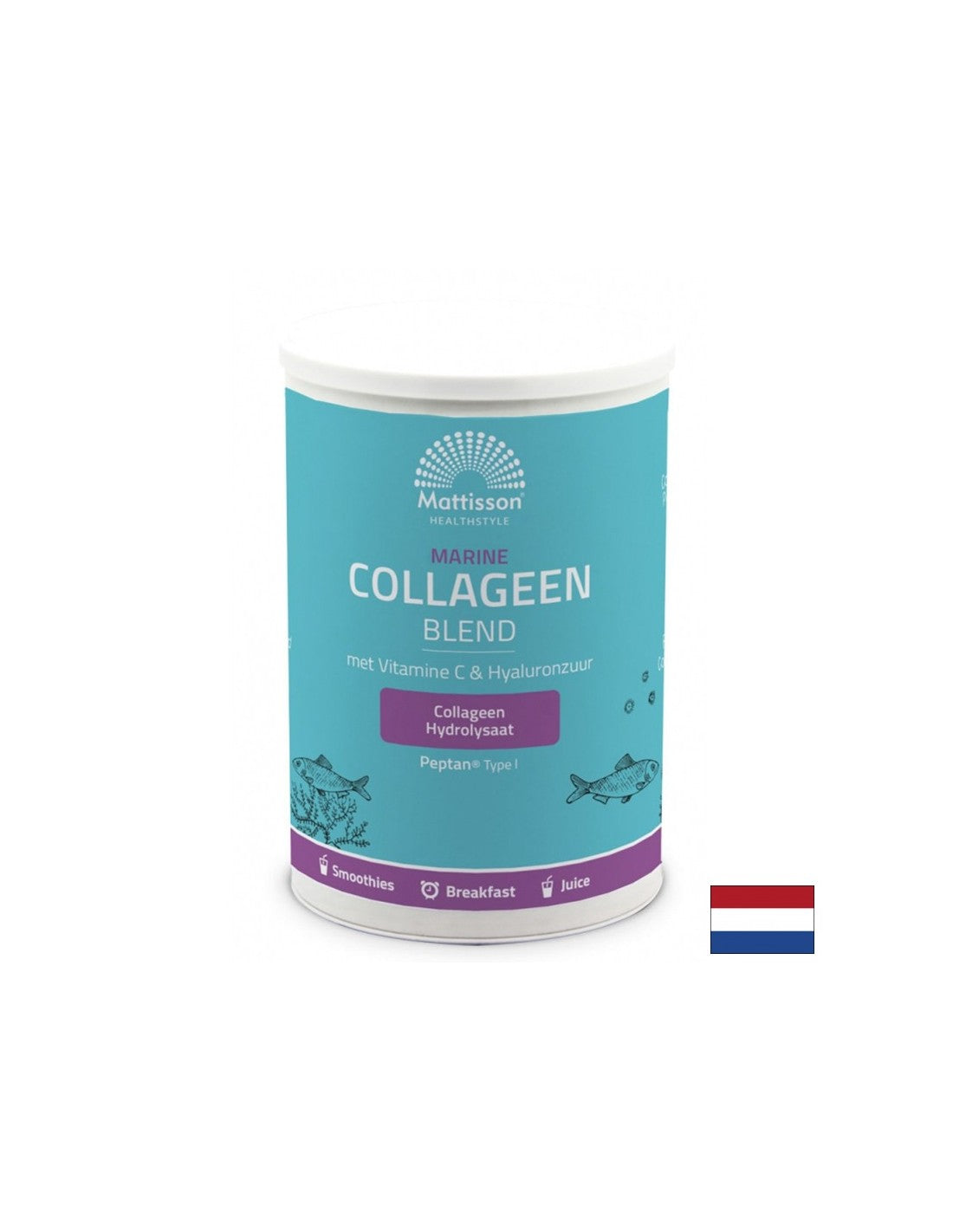 Fish collagen type I with vitamin C and hyaluronic acid - Marine Collagen Peptan, 300 g - Nutra Best Europe