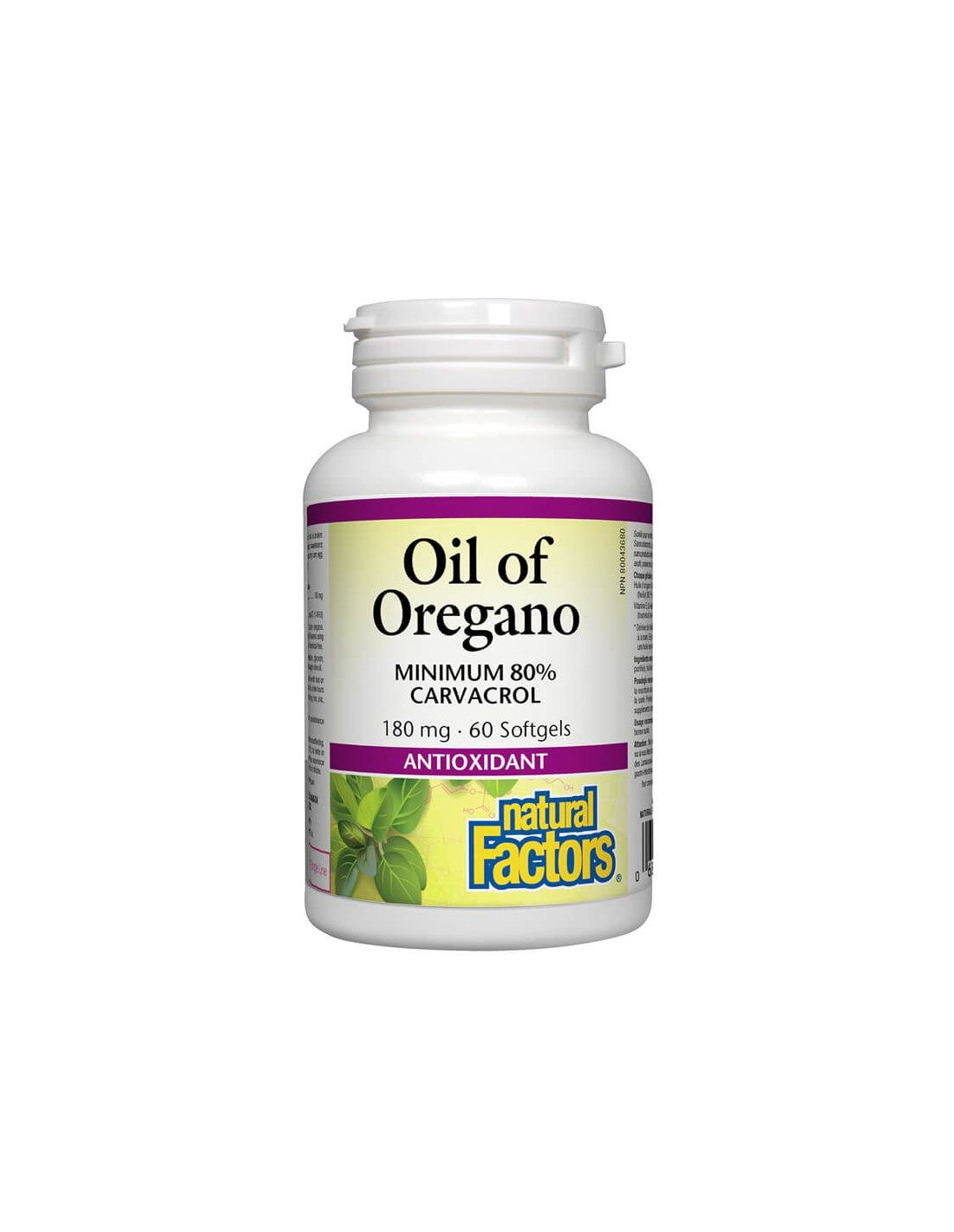 Oil of Oregano Organic 180 mg - 60 Gel capsules - Nutra Best Europe