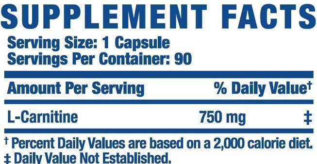 L-Carnitine Caps XS - 60 capsules - Nutra Best Europe