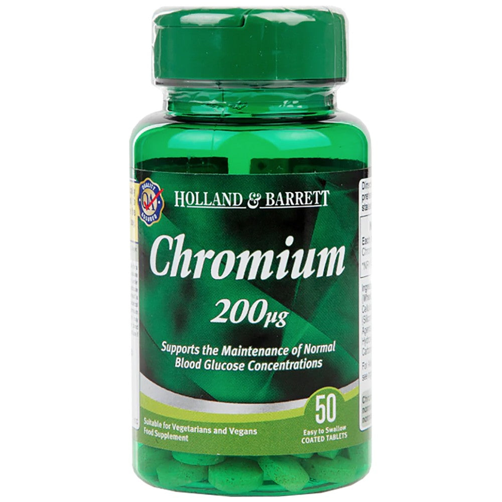 Chromium 200 mcg - 50 Tablets - Nutra Best Europe