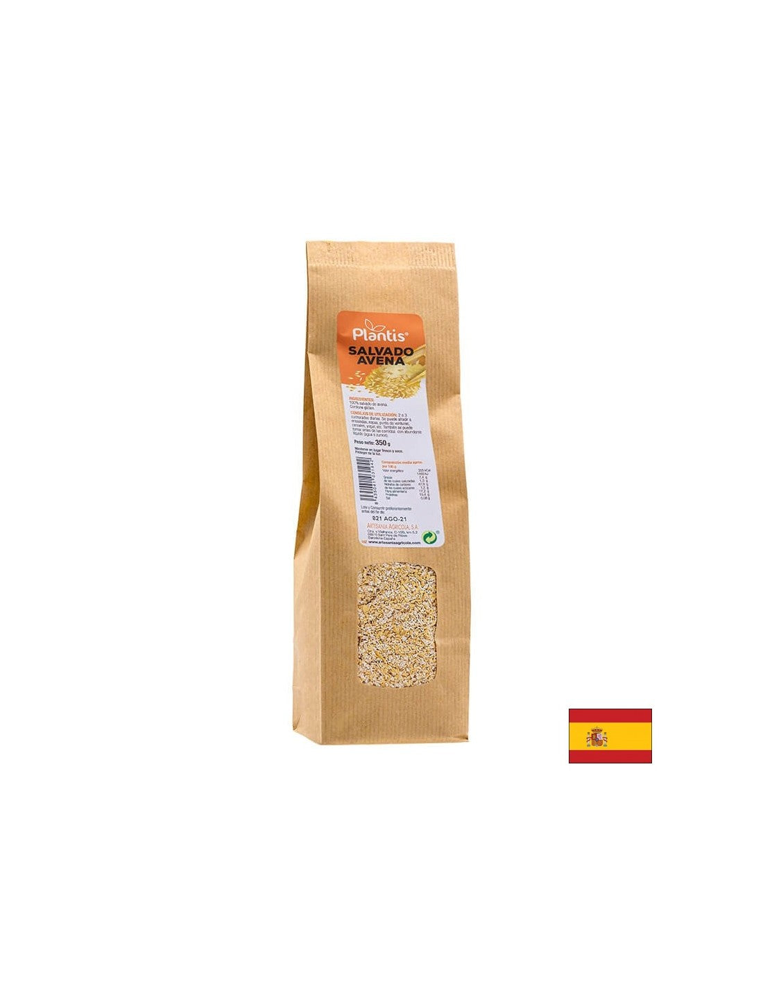 Oat bran - Salvado Avena Plantis® - Cholesterol control and good digestion, 350 g - Nutra Best Europe