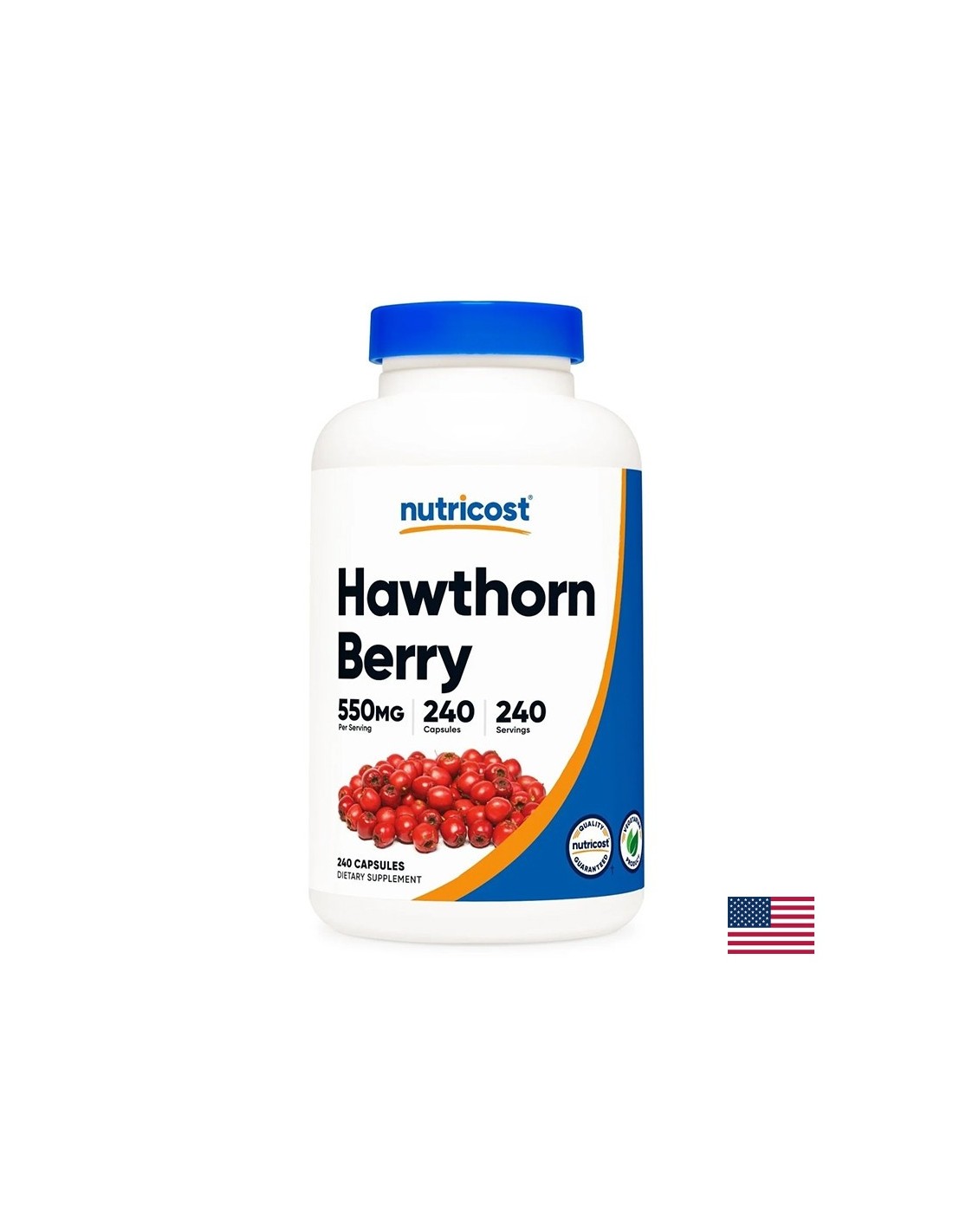 Heart and nervous system - Hawthorn (fruit) 550 mg, 240 capsules - Nutra Best Europe