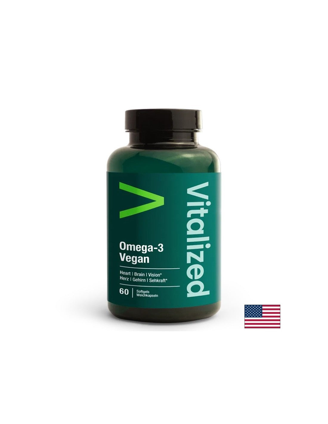 Heart and Brain Function - Omega-3 from Algae - Vegan, 60 capsules - Nutra Best Europe