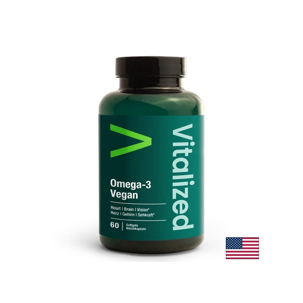 Heart and Brain Function - Omega-3 from Algae - Vegan, 60 capsules - Nutra Best Europe