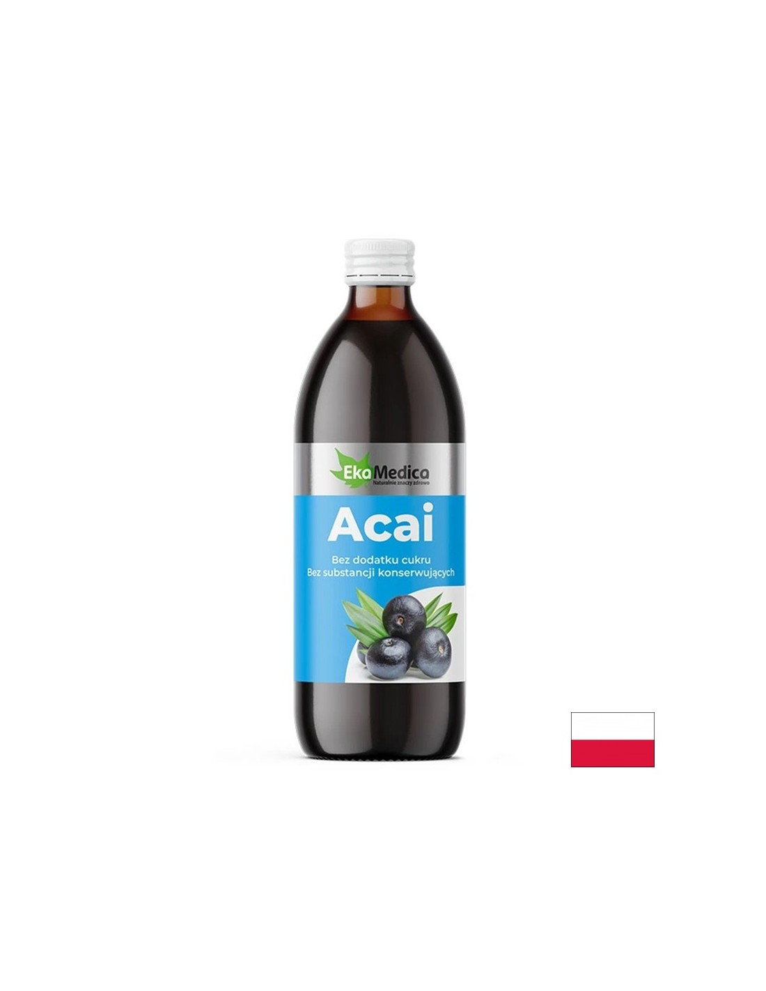 Acai juice (Asai) with camu-camu and natural vitamin C - Powerful antioxidant, 500 ml, 10 or 20 doses - Nutra Best Europe