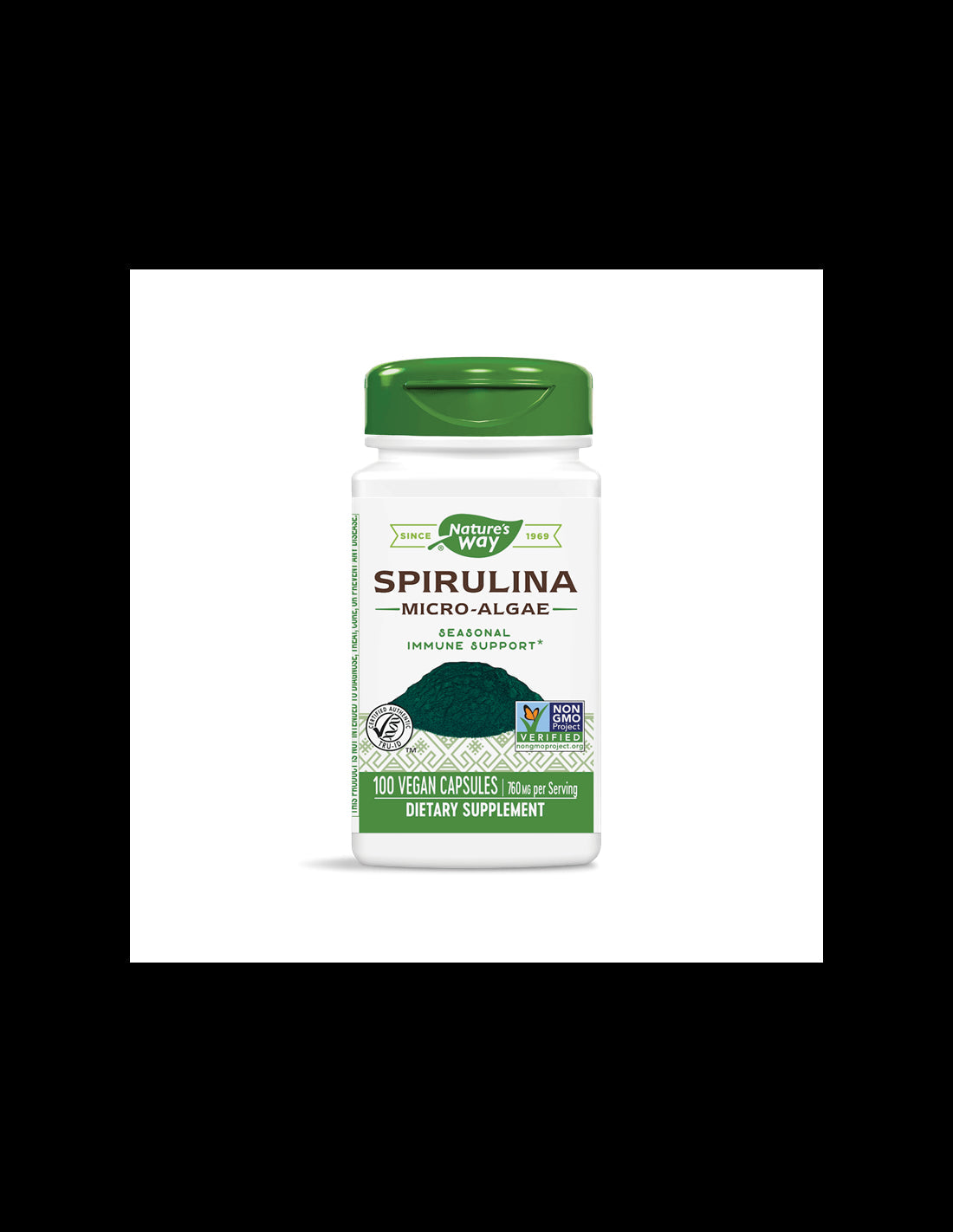 Spirulina 380 mg - 100 capsules - Nutra Best Europe
