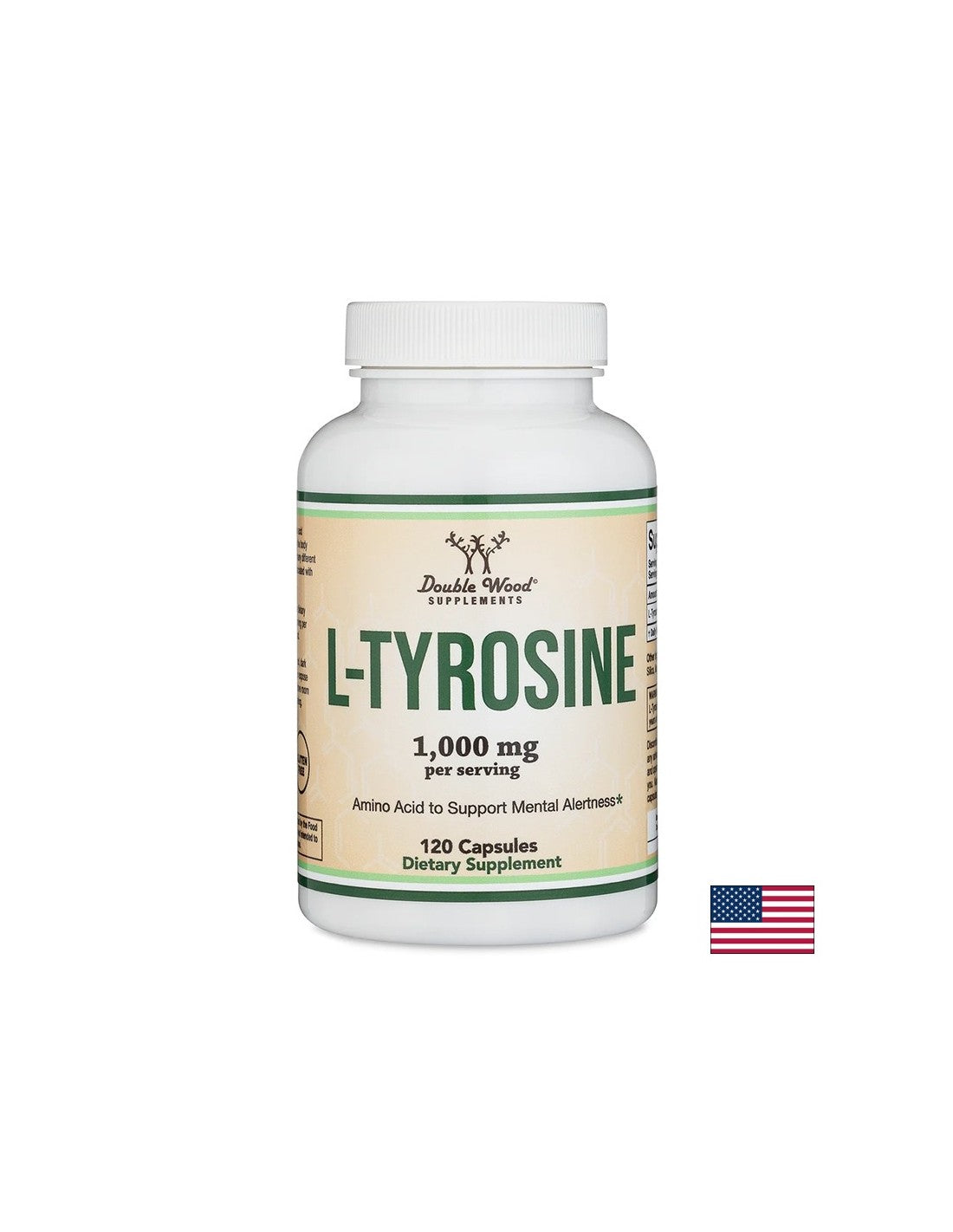 L-Tyrosine - thyroid gland and brain function, 500 mg, 120 capsules for 2 months intake - Nutra Best Europe