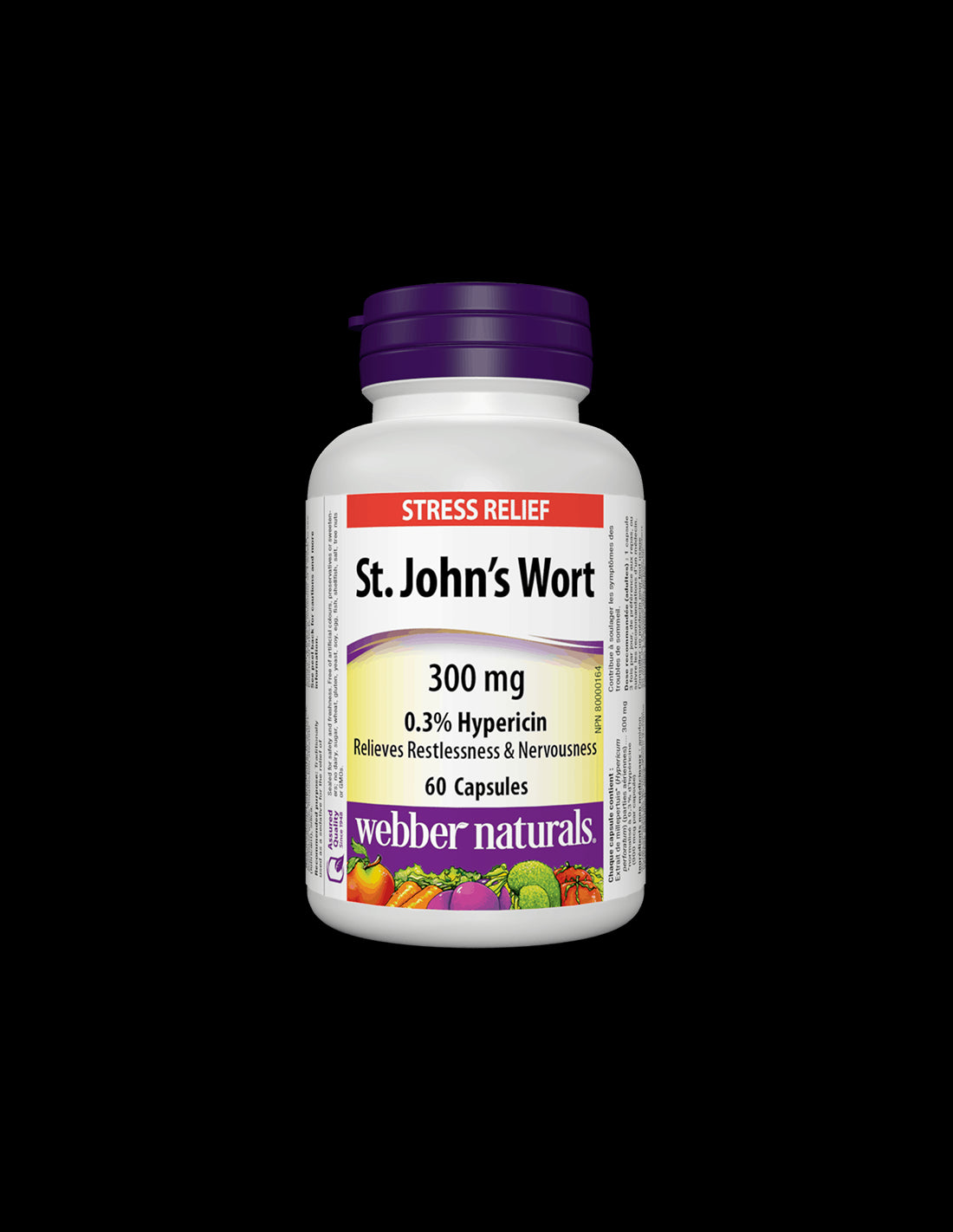St. John's Wort, 300 mg, 60 capsules Webber Naturals - Nutra Best Europe