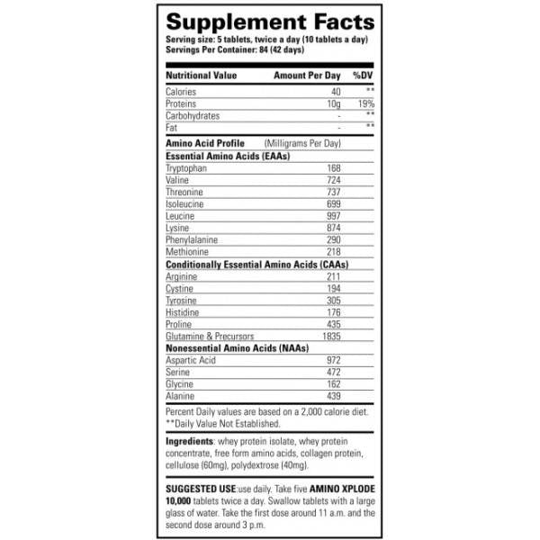 AMINO XPLODE 10,000 - 420 Tablets - Nutra Best Europe