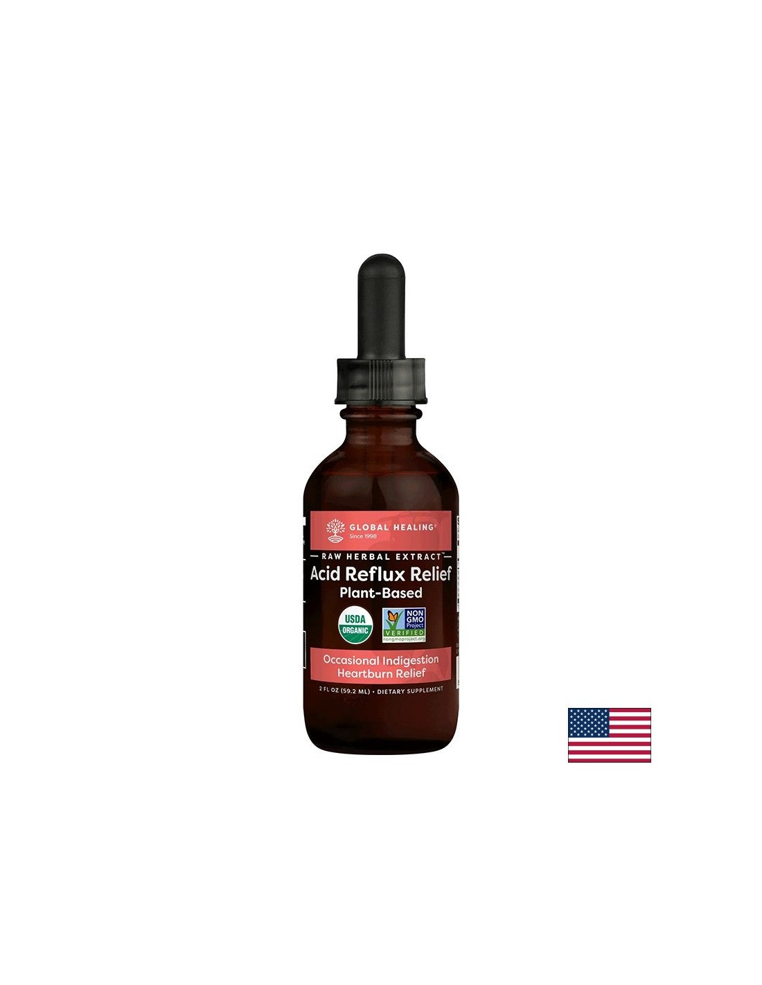 For gastric reflux and heartburn - Drops with herbal extracts, vegetable oils and apple cider vinegar, 59.2 ml - Nutra Best Europe