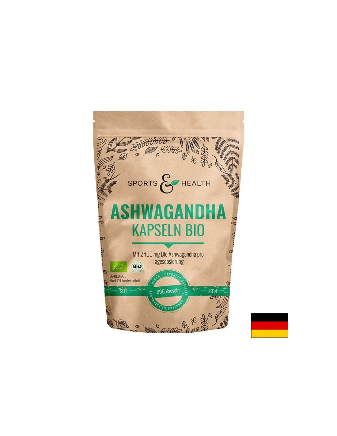 Stress and good mood - Ashwagandha, 600 mg x 200 capsules - Nutra Best Europe
