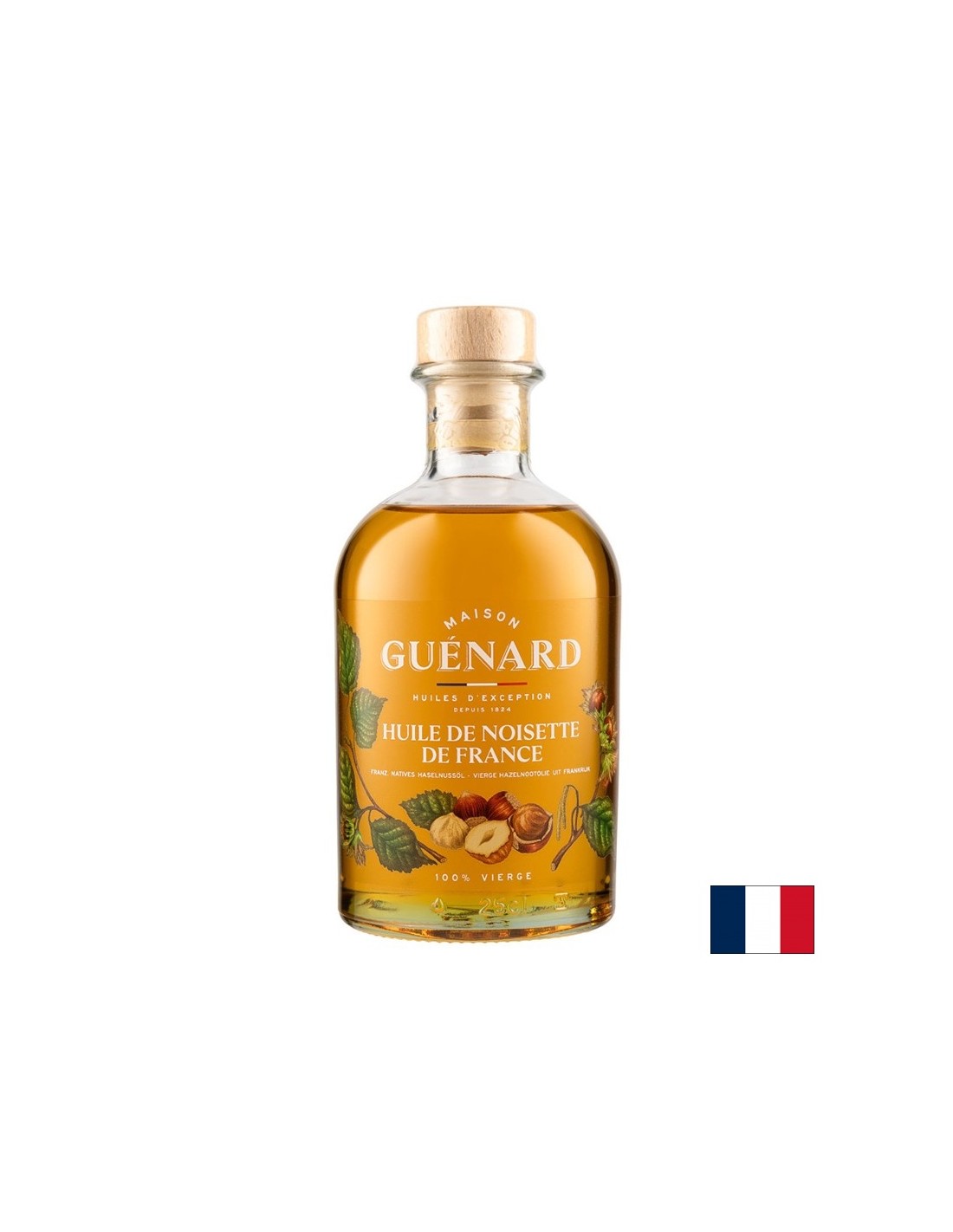 Cold pressed hazelnut oil (France), 240 ml - Nutra Best Europe