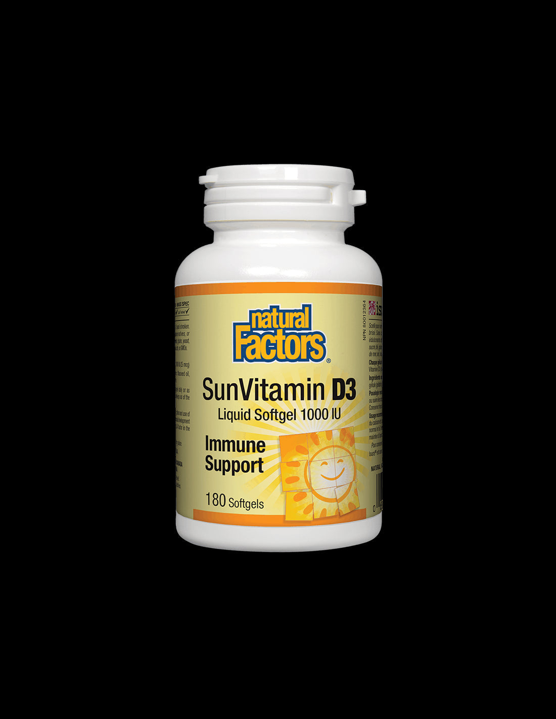 SunVitamin D3 1000 IU - 180 Gel capsules - Nutra Best Europe