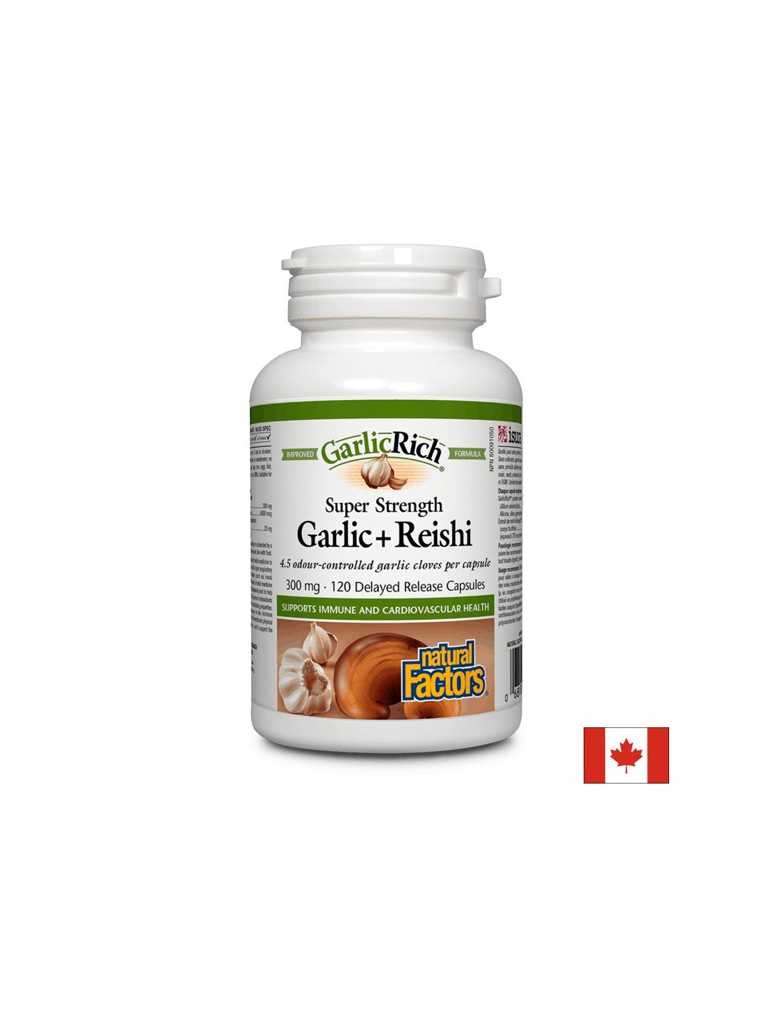 GarlicRich® Super Strength Garlic+Reishi / Garlic + Reishi x 120 capsules - Nutra Best Europe