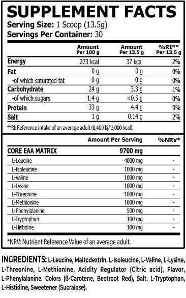 EAA Powder | Flavored - 405 grams - Nutra Best Europe