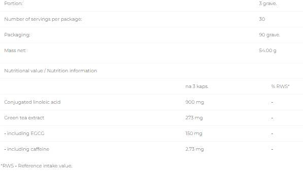 CLA + Green Tea - 90 capsules - Nutra Best Europe