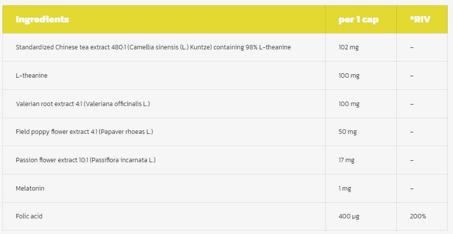 Apatil Night | with L-Theanine, Valerian & Passion Flower - 30 capsules - Nutra Best Europe