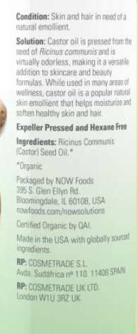 Castor Oil | 100% Certified Organic - 237 ml - Nutra Best Europe