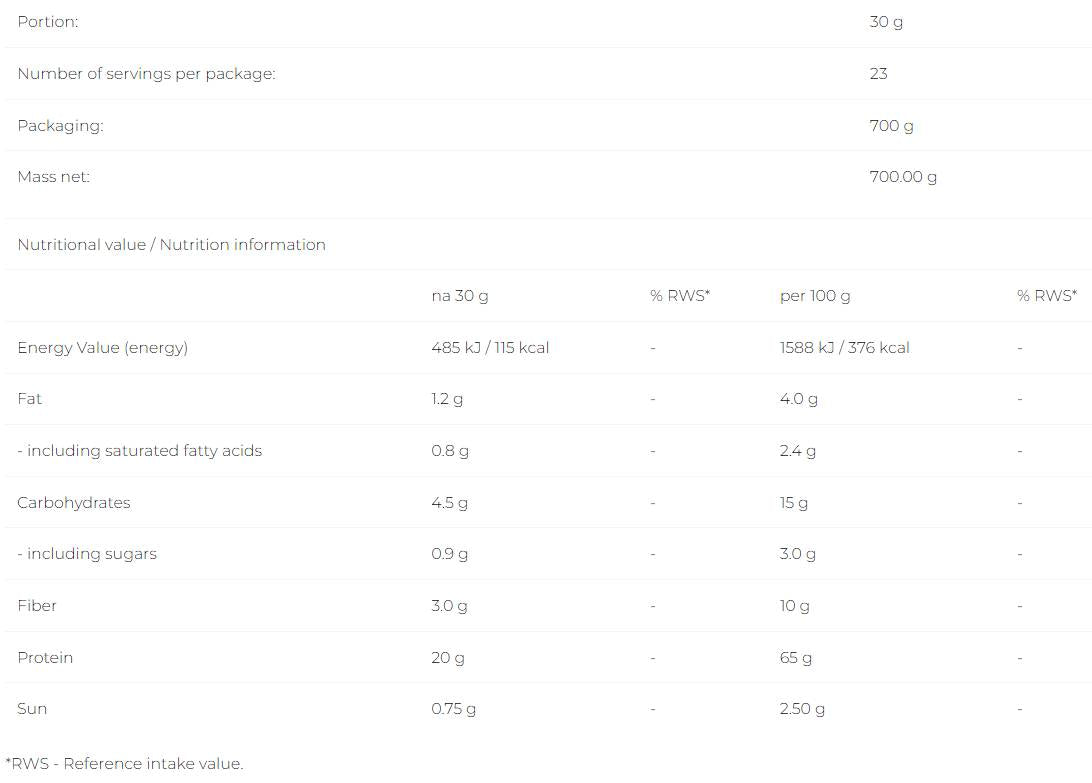 Soy Protein - 700 grams - Nutra Best Europe