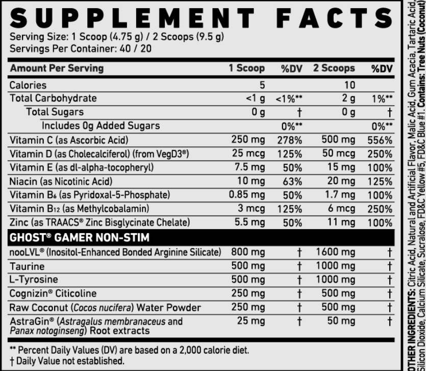 Gamer TMNT | Non-Stim - 190 grams - Nutra Best Europe