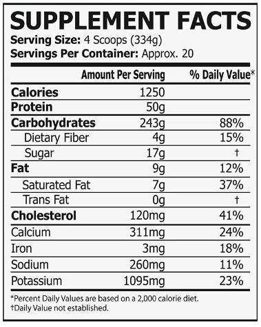 Mass Gainer | High Calorie Gainer - 6800 grams - Nutra Best Europe