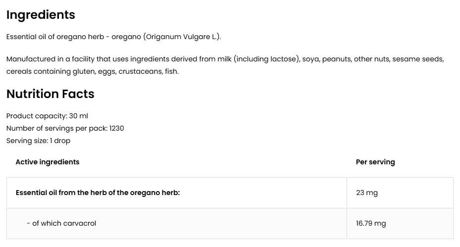 Oregano Essential Oil - 30 ml - Nutra Best Europe