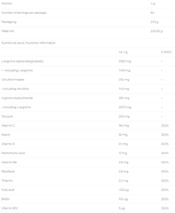 Boom Pre-Workout - 240 grams - Nutra Best Europe