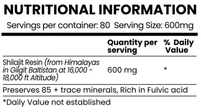 Shilajit Powerful Natural Mineral Resin - 50 grams - Nutra Best Europe