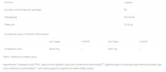 DAA Caps - 120 capsules - Nutra Best Europe