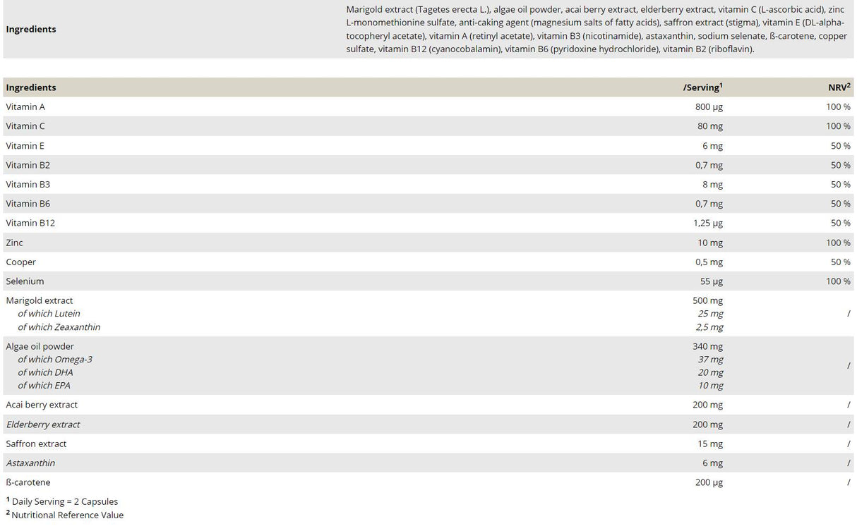 Eye Support - 60 capsules - Nutra Best Europe