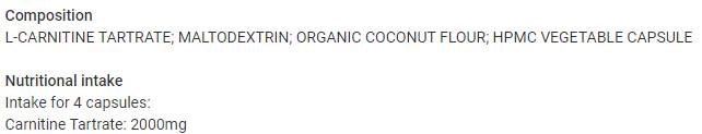L-Carnitine 2000 mg - 120 capsules - Nutra Best Europe