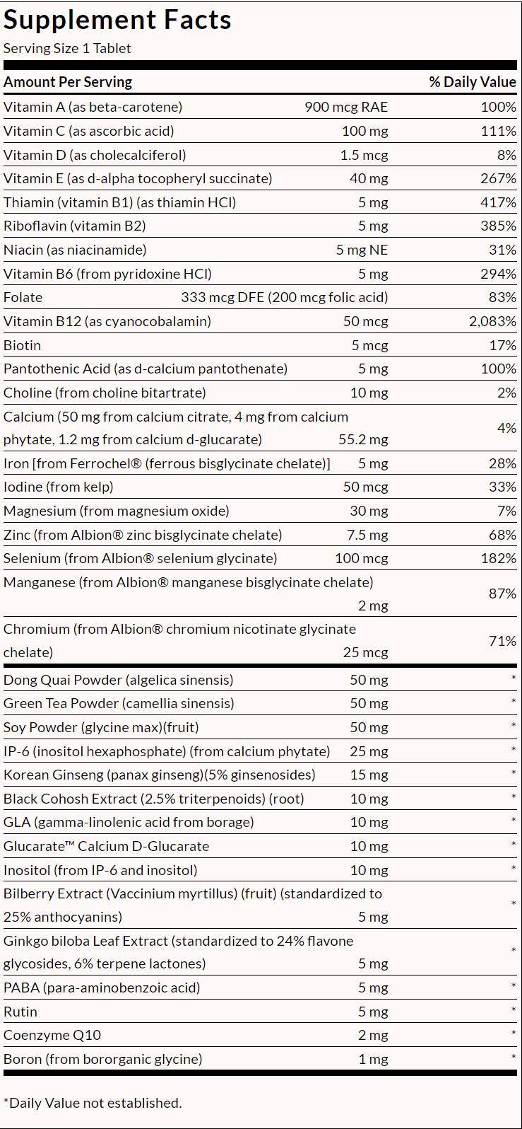 Women's Multi +Hormone Support - 90 Tablets - Nutra Best Europe