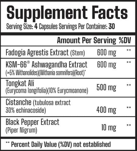 NattyTest | with KSM-66 and Fadogia 120 capsules - Nutra Best Europe