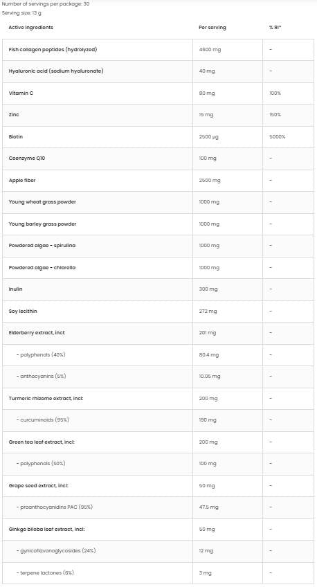 Glow Drink | with Marine Collagen and Plant Extracts 390 grams - Nutra Best Europe