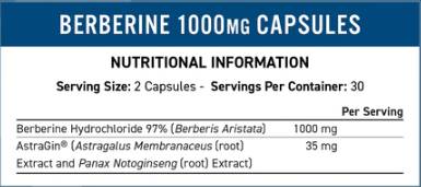 Berberine 1000 mg with AstraGin - 60 capsules - Nutra Best Europe