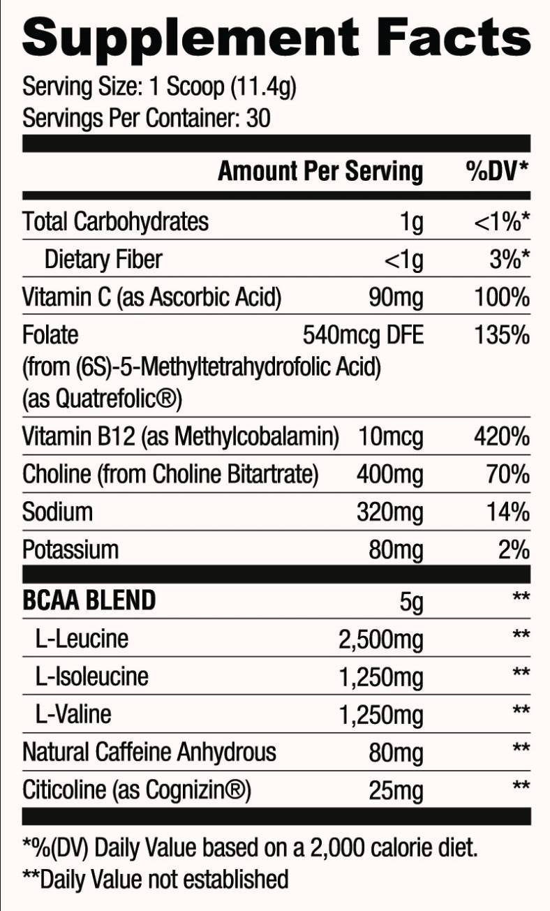 BCAA Focus | with Caffeine and Choline 333 grams - Nutra Best Europe