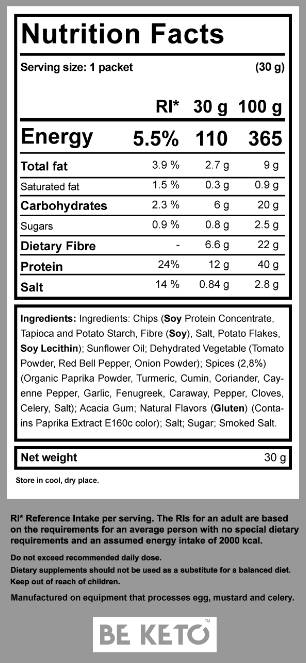Keto Chips | Spicy Oriental - 30 grams - Nutra Best Europe