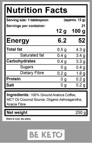 No. 1 Keto Supreme Coffee - 250 grams - Nutra Best Europe