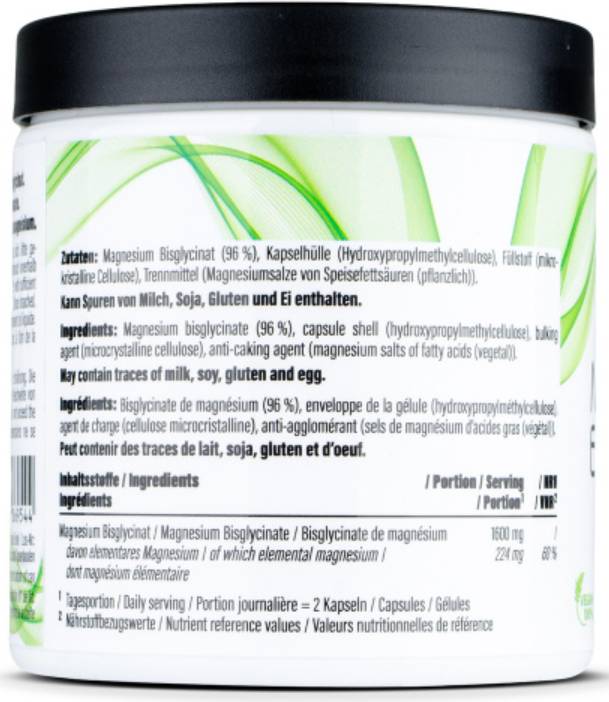 Magnesium Bisglycinate 224 mg - 120 capsules - Nutra Best Europe