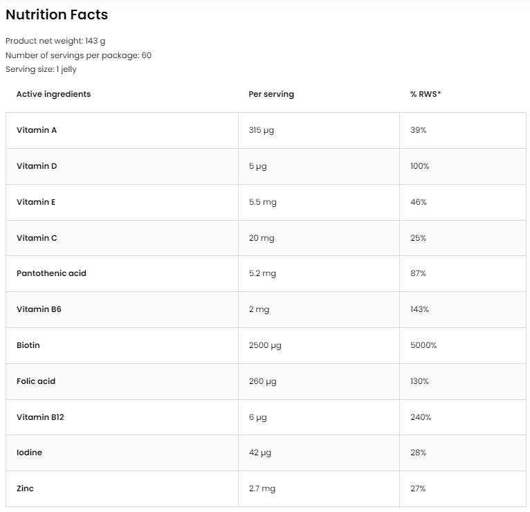 Nutrisie | Healthy Hair Gummies 60 gummies - Nutra Best Europe