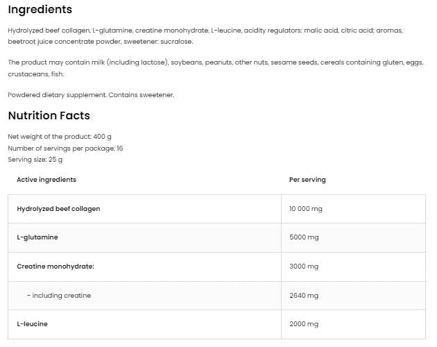 Daily Stack | Muscle Mass Complex 400 grams - Nutra Best Europe