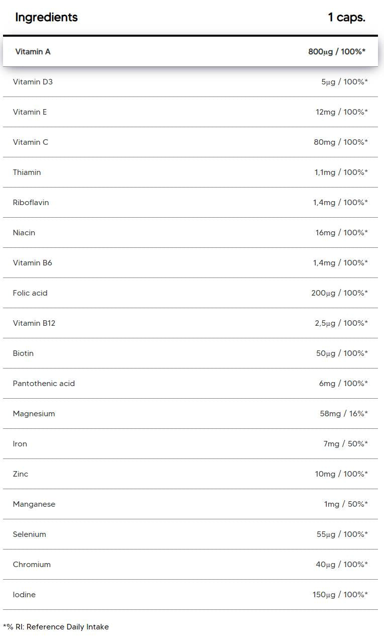 Vit & Min | Daily Formula - 120 capsules - Nutra Best Europe