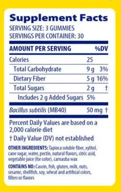 Fiber+ Gummies - 90 gummies - Nutra Best Europe