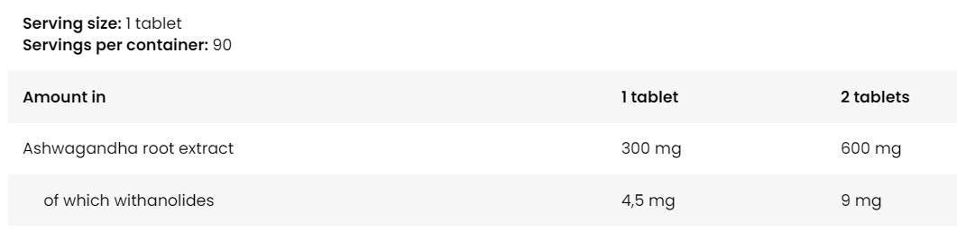 Ashwagandha 600 mg - 90 Tablets - Nutra Best Europe