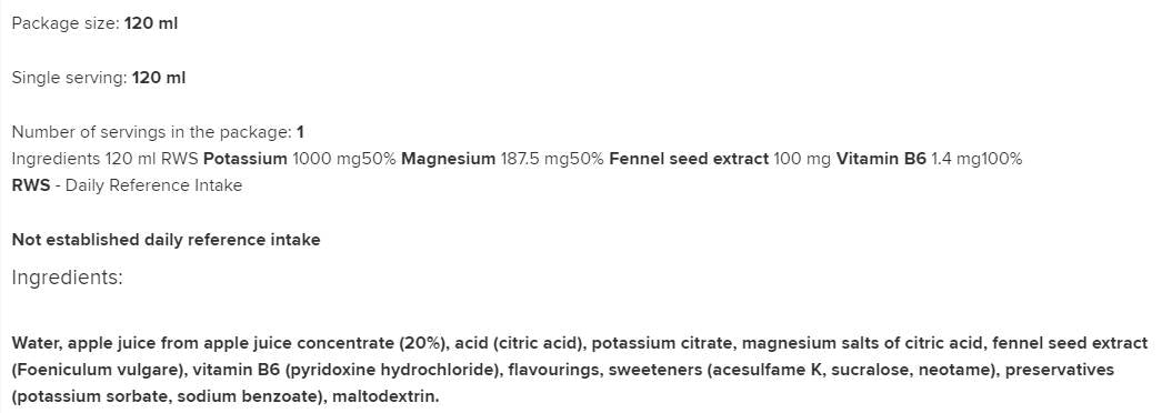 Antyskurcz Shot | Anti-Cramp Support 120 ml - Nutra Best Europe