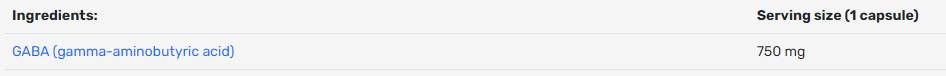 GABA 750 mg - 100 capsules - Nutra Best Europe