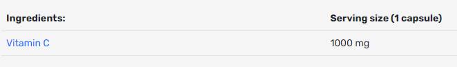 Vitamin C 1000 mg - 100 capsules - Nutra Best Europe